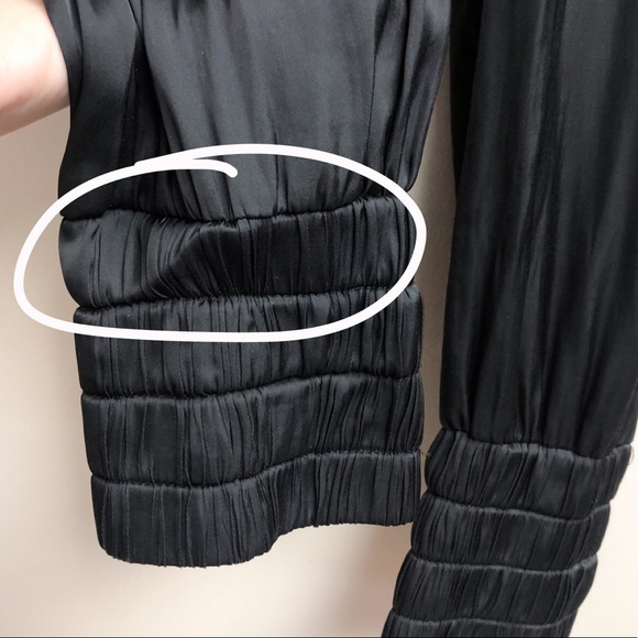 ALEXIS Black Satin Button Jumpsuit - Picture 11 of 13